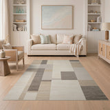 Geometric Modern Modern Geometric Beige Neutral Area Rug