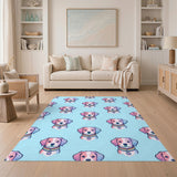 Multi-color and Patterns Rainbow Puppy Kids Cartoon Area Rug