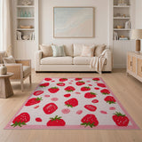 Playful Strawberry Scatter Area Rug