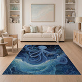 Mystic Octopus Blue Area Rug