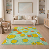 Vibrant Citrus Fruit Slice Pattern Rug
