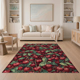 Red Vibrant Cherry Cluster Area Rug
