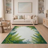 Lush Fern Frame Area Rug