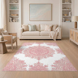 Blush Pink Floral Vintage No. 26 Area Rug