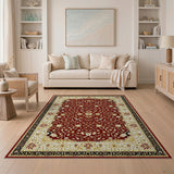 Red Elegant Red Persian Floral Area Rug