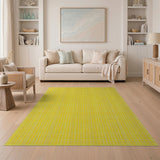 Vibrant Yellow Gingham Check Area Rug