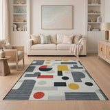Bold Geometric Abstract Area Rug