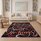 Love Valentines Sweet Nothings Area Rug