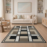 Geometric Modern Beige Neutral Geometric Modern Area Rug