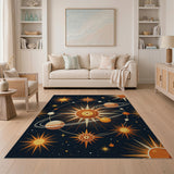 Cosmic Orbit Suns and Planets Area Rug