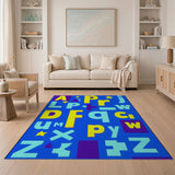 Playful Alphabet Letters Kids Area Rug