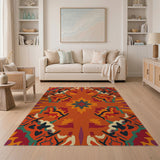 Multi-color and Patterns Vibrant Multi-Color Southwestern Geometric Rug