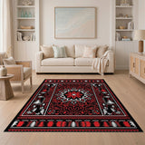 Red Heritage Tribal Snowflake Pine Rug