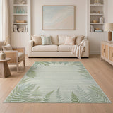 Vintage Fern Border Area Rug