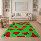 Juicy Watermelon Slice Pattern Area Rug