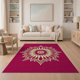 Crimson Mandala Persian Area Rug
