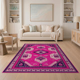 Vibrant Pink Vibrant Pink Southwestern Geometric Area Rug