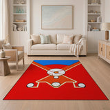 Baseball Diamond Kids Cartoon Rug