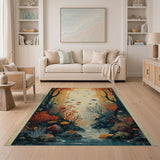 Surreal Autumn Forest Coral Reef Area Rug