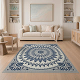 Blue Mandala Persian Area Rug