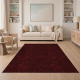 Red Cottage Garden Floral Vintage Area Rug