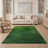 Lush Green Grass Texture Area Rug