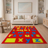 Vibrant ABC Alphabet Kids Area Rug