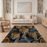 Hypnotic Leopard Swirl Area Rug