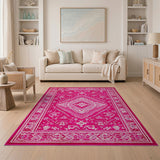 Hot Pink Heritage Tribal Area Rug