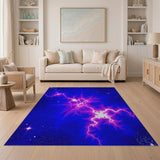 Cosmic Lightning Plasma Area Rug