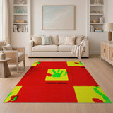 Vibrant Monster Handprint Kids Area Rug