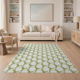 Lime Green Honeycomb Hexagon Area Rug