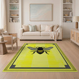 Sunny Yellow Bee Area Rug