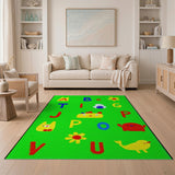 Fun Cartoon Alphabet Kids Area Rug