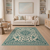 Teal Persian Medallion No. 6 Area Rug