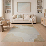 Organic Wave Beige Area Rug