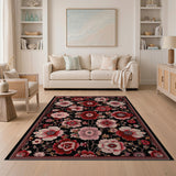 Floral Vintage Red Floral Vintage Area Rug