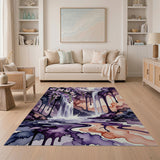 Purple Wisteria Waterfall Area Rug
