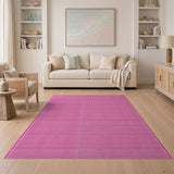 Vibrant Pink Gingham Check Area Rug
