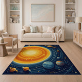 Pixel Solar System Area Rug