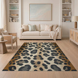 Leopard Brown and Tan Leopard Print Brown Tan Area Rug