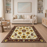 Floral Vintage Yellow Sunflower Floral Area Rug