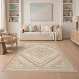 Southwestern Brown and Tan Southwestern Brown Tan Geometric Area Rug