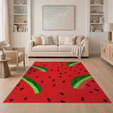 Multi-color and Patterns Juicy Watermelon Slice Pattern Area Rug