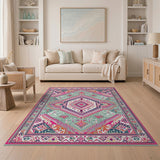 Southwestern Vibrant Multi-Color Southwestern Geometric Area Rug