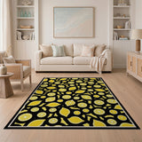 Zesty Yellow Lemon Slice Area Rug