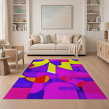 Bold Multi-Color Geometric Abstract Area Rug