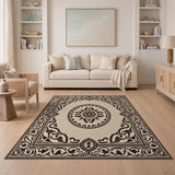 Traditional Persian Ornate Beige Persian Medallion Area Rug