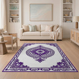 Purple Ornate Mandala Area Rug