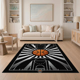 Dynamic Basketball Court Area Rug